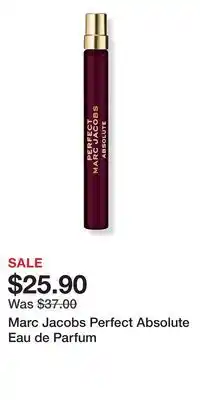 Ulta Beauty Marc Jacobs Perfect Absolute Eau de Parfum offer
