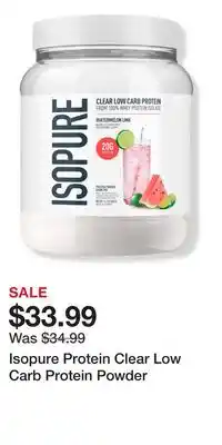 Ulta Beauty Isopure Protein Clear Low Carb Protein Powder offer