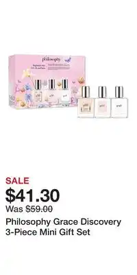 Ulta Beauty Philosophy Grace Discovery 3-Piece Mini Gift Set offer