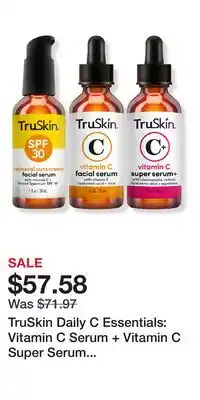 Ulta Beauty TruSkin Daily C Essentials: Vitamin C Serum + Vitamin C Super Serum + SPF 30 Sunscreen Serum offer