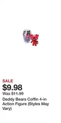 Game Stop Deddy Bears Coffin 4-in Action Figure (Styles May Vary) offer