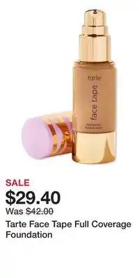 Ulta Beauty Tarte Face Tape Full Coverage Foundation offer