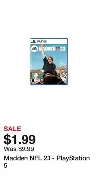 Game Stop Madden NFL 23 - PlayStation 5 offer