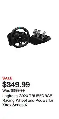 Game Stop Logitech G923 TRUEFORCE Racing Wheel and Pedals for Xbox Series X offer