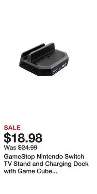 Game Stop GameStop Nintendo Switch TV Stand and Charging Dock with Game Cube Controller Ports V2 offer