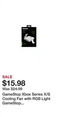 Game Stop GameStop Xbox Series X/S Cooling Fan with RGB Light GameStop Exclusive - White offer