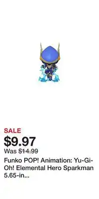 Game Stop Funko POP! Animation: Yu-Gi-Oh! Elemental Hero Sparkman 5.65-in Vinyl Figure GameStop Exclusive offer