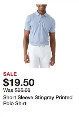 Belk Short Sleeve Stingray Printed Polo Shirt offer
