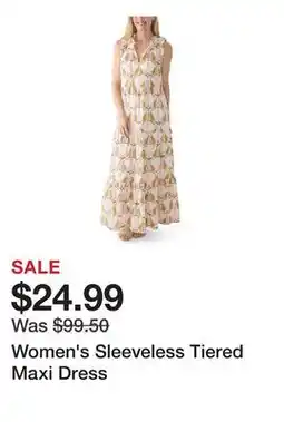 Belk Women's Sleeveless Tiered Maxi Dress offer