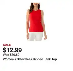 Belk Women's Sleeveless Ribbed Tank Top offer