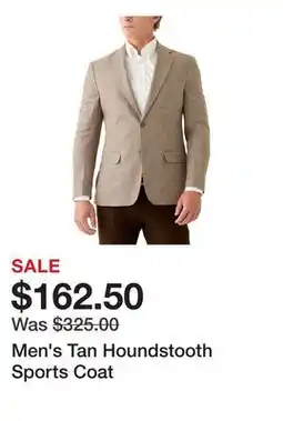 Belk Men's Tan Houndstooth Sports Coat offer