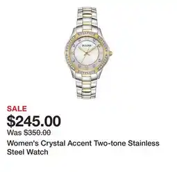 Belk Women's Crystal Accent Two-tone Stainless Steel Watch offer