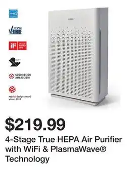 Belk 4-Stage True HEPA Air Purifier with WiFi & PlasmaWave Technology offer
