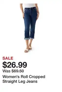 Belk Women's Roll Cropped Straight Leg Jeans offer