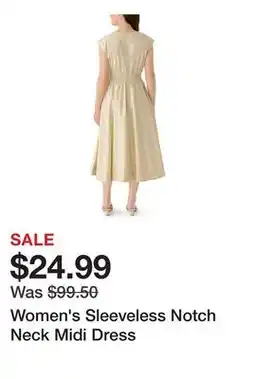 Belk Women's Sleeveless Notch Neck Midi Dress offer