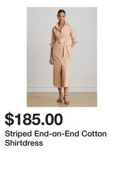 Belk Striped End-on-End Cotton Shirtdress offer