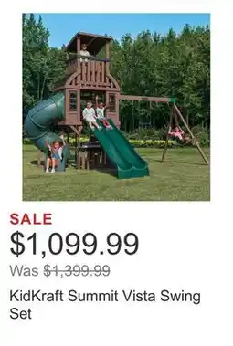 Costco KidKraft Summit Vista Swing Set offer