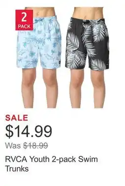 Costco RVCA Youth 2-pack Swim Trunks offer