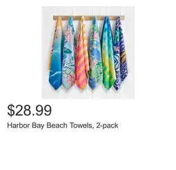 Costco Harbor Bay Beach Towels, 2-pack offer