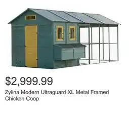 Costco Zylina Modern Ultraguard XL Metal Framed Chicken Coop offer