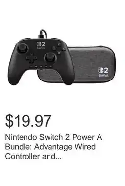 Costco Nintendo Switch 2 Power A Bundle: Advantage Wired Controller and Slim Case offer