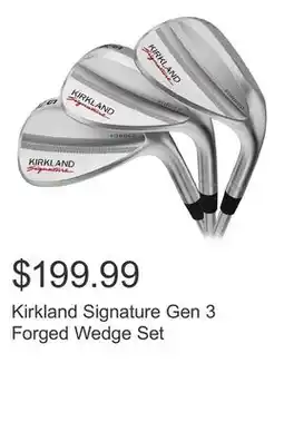 Costco Kirkland Signature Gen 3 Forged Wedge Set offer