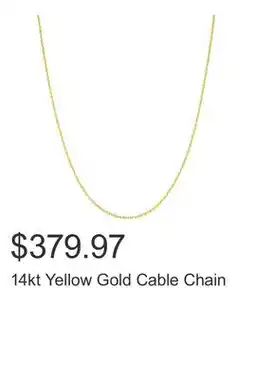 Costco 14kt Yellow Gold Cable Chain offer