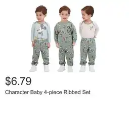 Costco Character Baby 4-piece Ribbed Set offer
