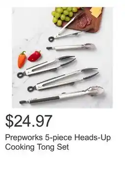 Costco Prepworks 5-piece Heads-Up Cooking Tong Set offer
