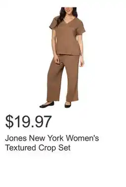 Costco Jones New York Women's Textured Crop Set offer