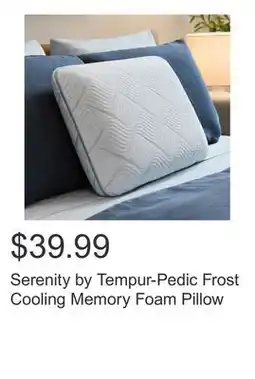 Costco Serenity by Tempur-Pedic Frost Cooling Memory Foam Pillow offer