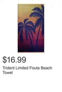 Costco Trident Limited Fouta Beach Towel offer