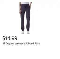 Costco 32 Degree Women's Ribbed Pant offer