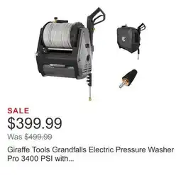 Costco Giraffe Tools Grandfalls Electric Pressure Washer Pro 3400 PSI with Brushless Induction Motor offer