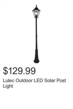 Costco Lutec Outdoor LED Solar Post Light offer