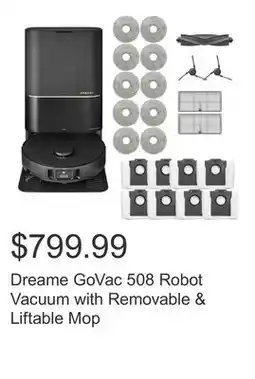 Costco Dreame GoVac 508 Robot Vacuum with Removable & Liftable Mop offer