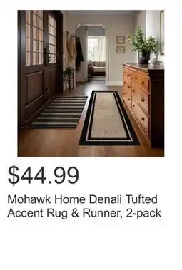 Costco Mohawk Home Denali Tufted Accent Rug & Runner, 2-pack offer