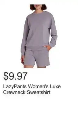Costco LazyPants Women's Luxe Crewneck Sweatshirt offer