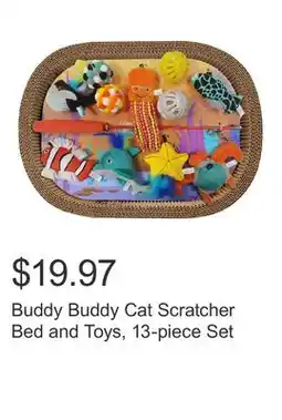 Costco Buddy Buddy Cat Scratcher Bed and Toys, 13-piece Set offer