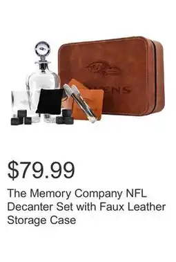 Costco The Memory Company NFL Decanter Set with Faux Leather Storage Case offer
