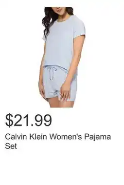 Costco Calvin Klein Women's Pajama Set offer