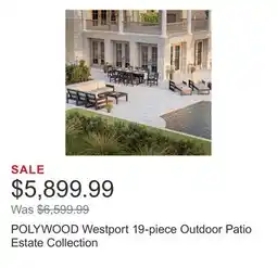 Costco POLYWOOD Westport 19-piece Outdoor Patio Estate Collection offer