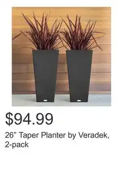 Costco 26 Taper Planter by Veradek, 2-pack offer