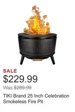 Costco TIKI Brand 25 Inch Celebration Smokeless Fire Pit offer