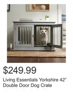 Costco Living Essentials Yorkshire 42 Double Door Dog Crate offer