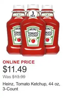 Costco Heinz, Tomato Ketchup, 44 oz, 3-Count offer