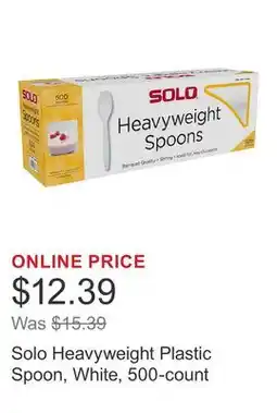 Costco Solo Heavyweight Plastic Spoon, White, 500-count offer