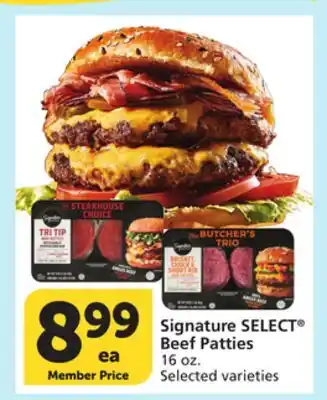 Vons Signature SELECT Beef Patties offer
