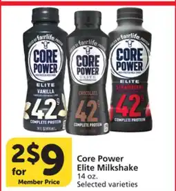Vons Core Power Elite Milkshake offer