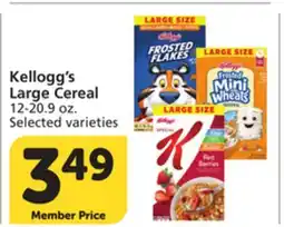 Vons Kellogg's Large Cereal offer
